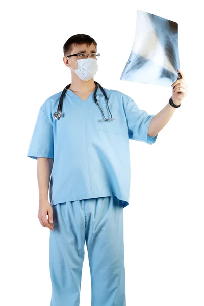 Doctor looking x-ray — Stock Photo, Image