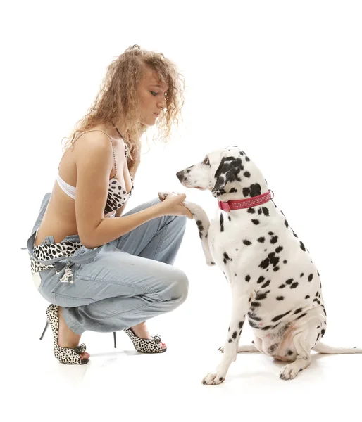 stock image Dalmatian girl