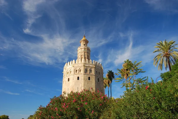 Věž zlata v seville, Španělsko. — Stock fotografie