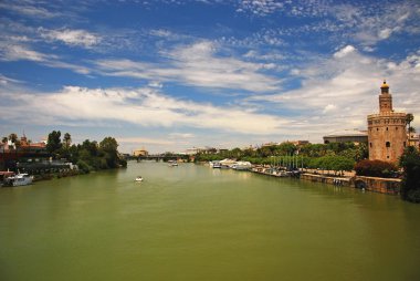 nehir guadalquivir Seville, İspanya.