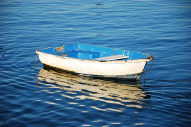 Blue boat clipart