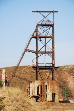 Abandoned industrial Mining tower. clipart