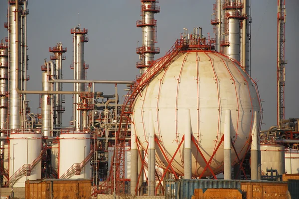 stock image Big fuel tank in the refinery