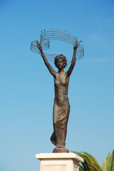Statua alla musica in Ayamonte Spagna — Foto Stock