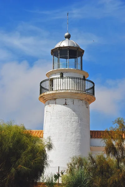 White lighthouse in Spain. — Stock Photo, Image