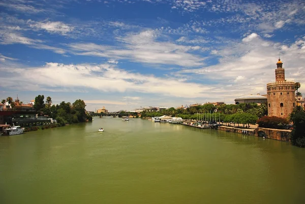 stock image River Guadalquivir in Seville, Spain.