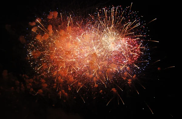 Fireworks - Heart of fire in Spain — Stock Photo, Image