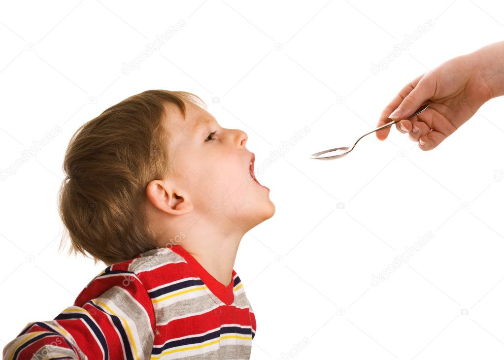 Child accepts a medicine