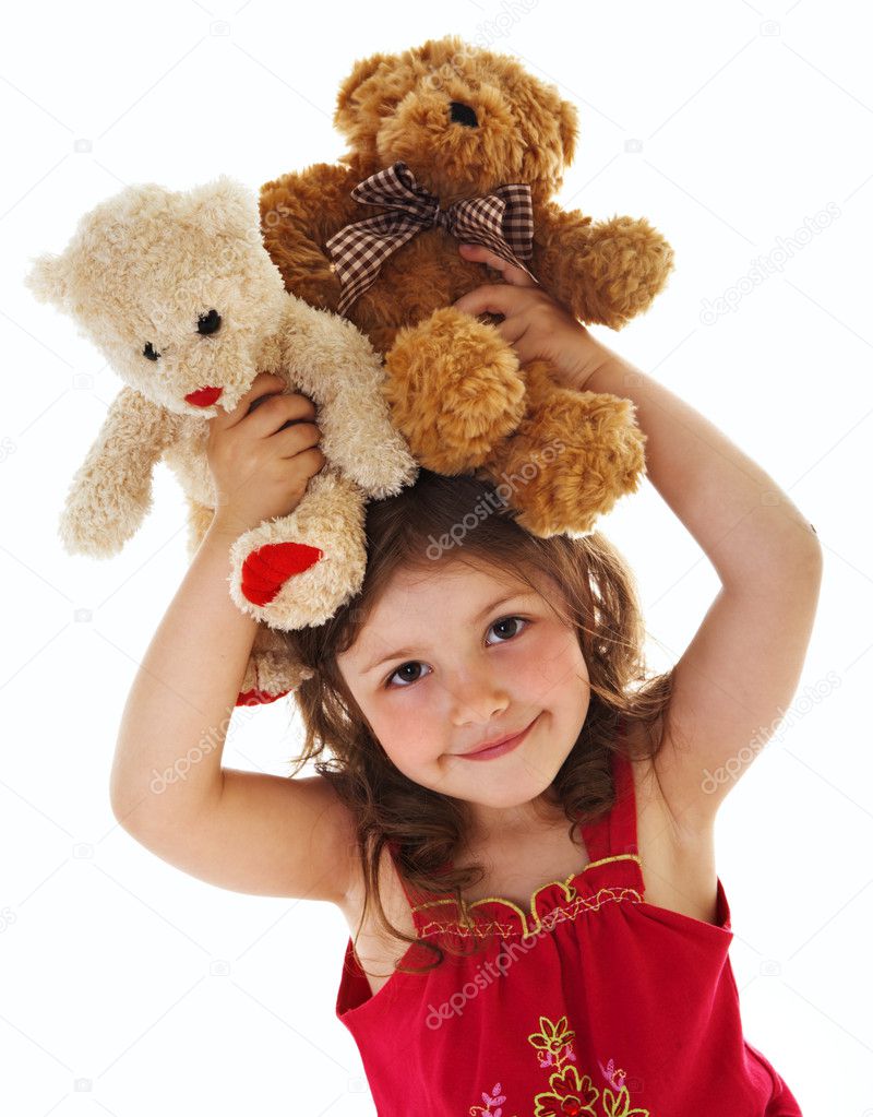 girl with toys