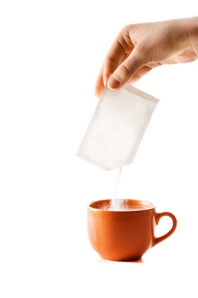 stock image Hand holds a package with a medicine