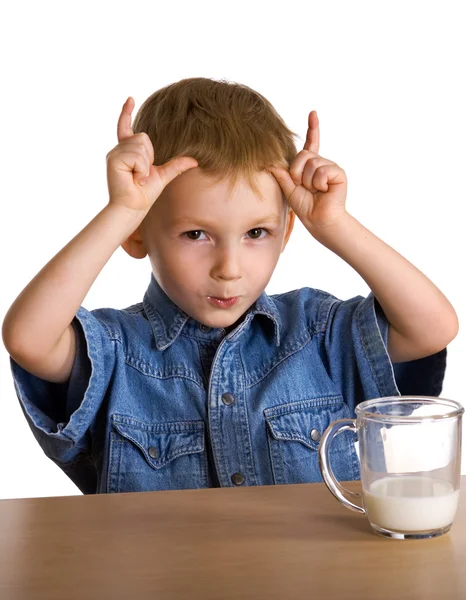 어린이 음료 우유 — 스톡 사진