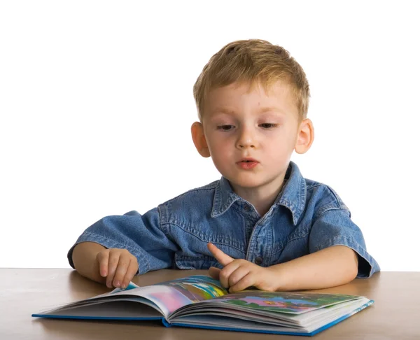 Niño con el libro — Foto de Stock
