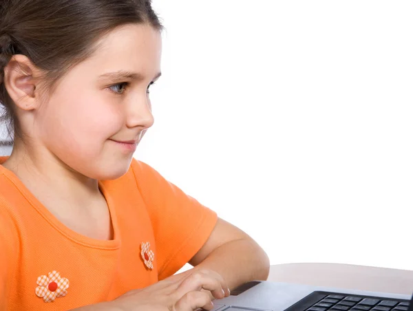 Child having fun with computer game — Stock Photo, Image