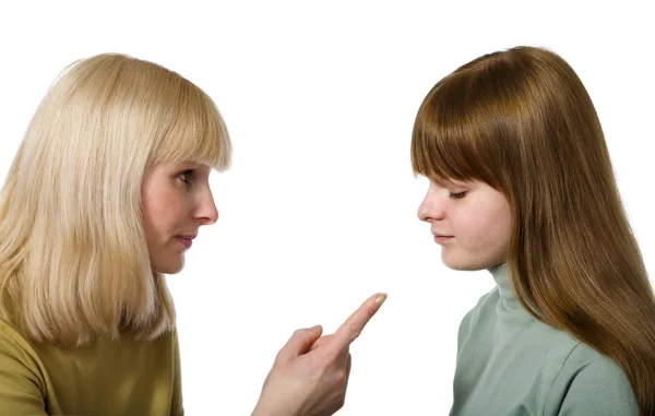 stock image Mother scolding daughter