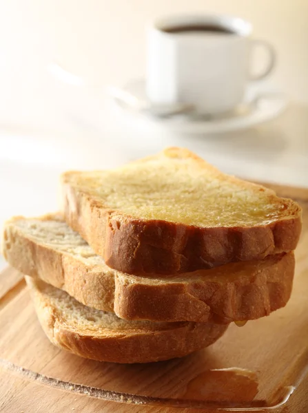 Bread roasted for breakfast — Stock Photo, Image