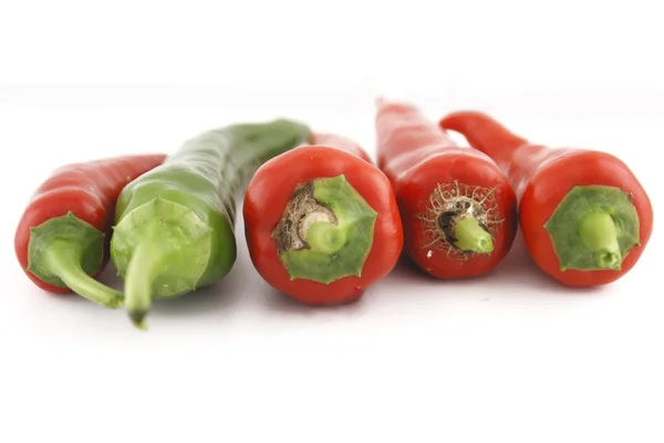 Red and green peppers. — Stock Photo, Image