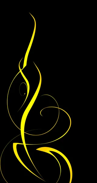 Vecteur jaune orné — Image vectorielle