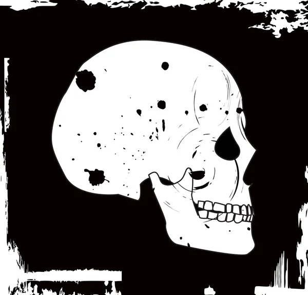 Векторный череп гранжа — стоковый вектор