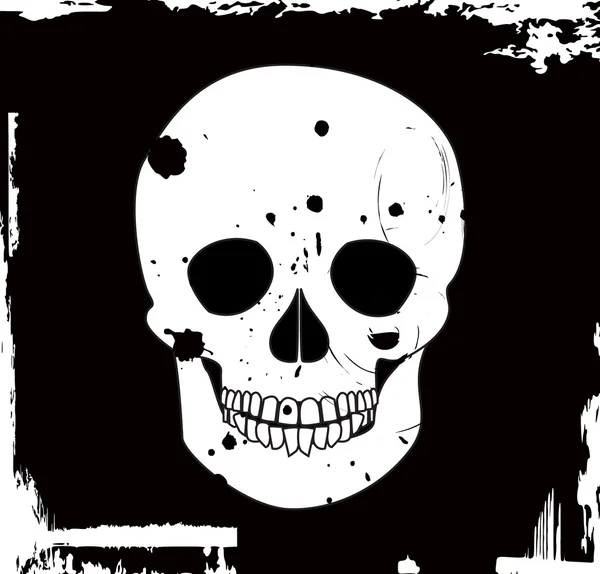 Crâne vecteur Grunge — Image vectorielle