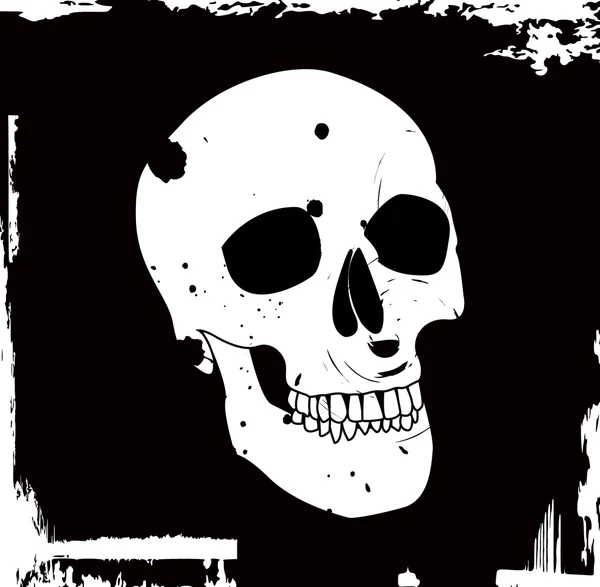 Vector grunge cráneo — Archivo Imágenes Vectoriales