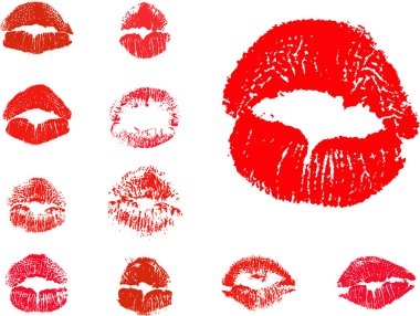 Vector kiss icons clipart