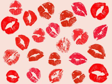 Vector kiss background clipart