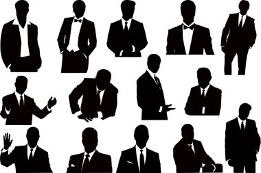 Collection of businessmen clipart