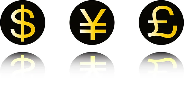 Sada symbolů peněz — Stockový vektor