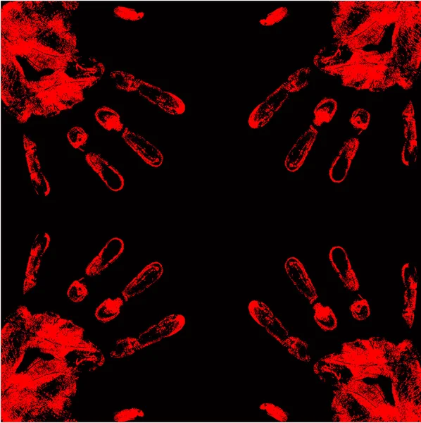 血の手のベクトルの背景 — ストックベクタ
