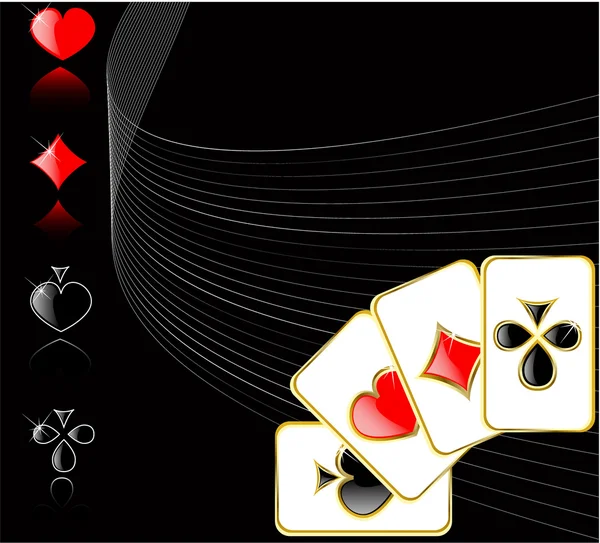 Set di carte da gioco vettoriale — Vettoriale Stock