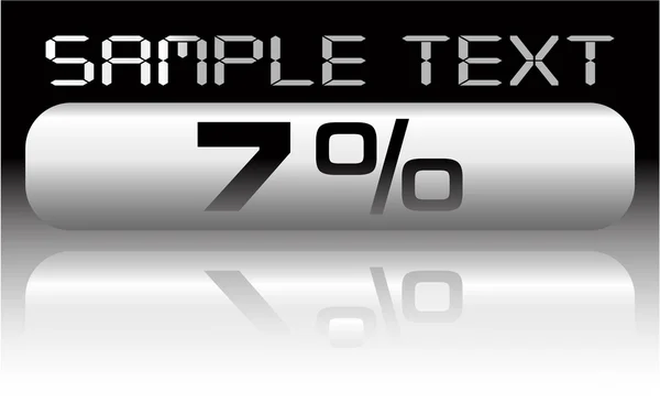 Vectoriel métal pourcentage bannière — Image vectorielle