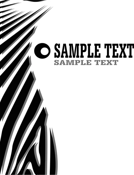 Vecror Zebra abstrakter Hintergrund mit Text — Stockvektor