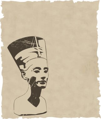 Vector head of Nefertiti clipart