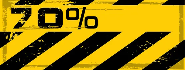 Grunge vectoriel danger pourcentage bannière — Image vectorielle