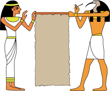 The vector set of egyptian god clipart