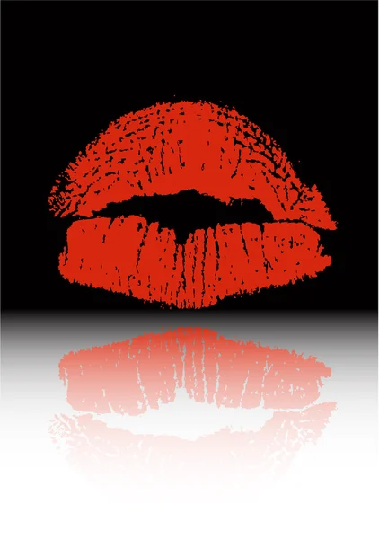 Kırmızı dudak vektörü — Stok Vektör