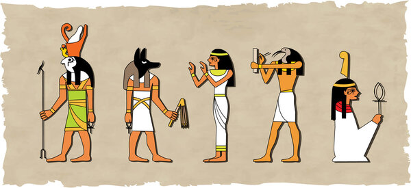 The vector set of egyptian god