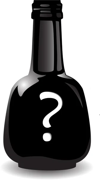 Векторная черная бутылка яда — стоковый вектор