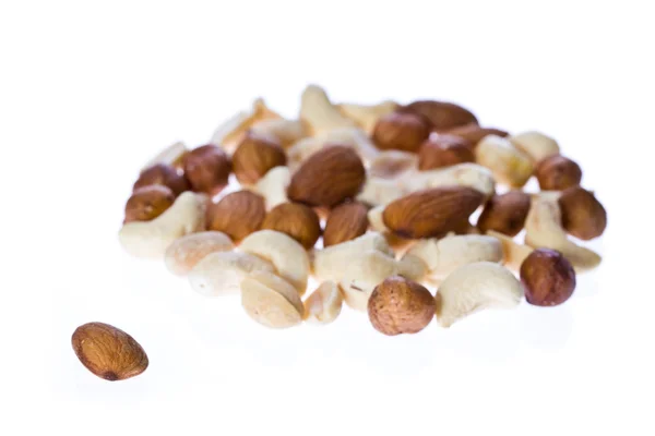 Arašídy, ořechů, lískových oříšků, almund — Stock fotografie