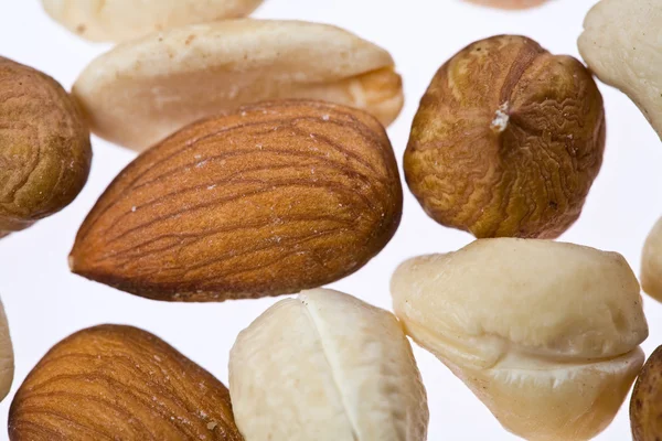Arašídy, ořechů, lískových oříšků, almund — Stock fotografie