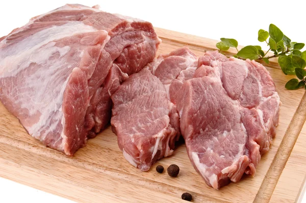 Carne fresca de cerdo cruda — Foto de Stock