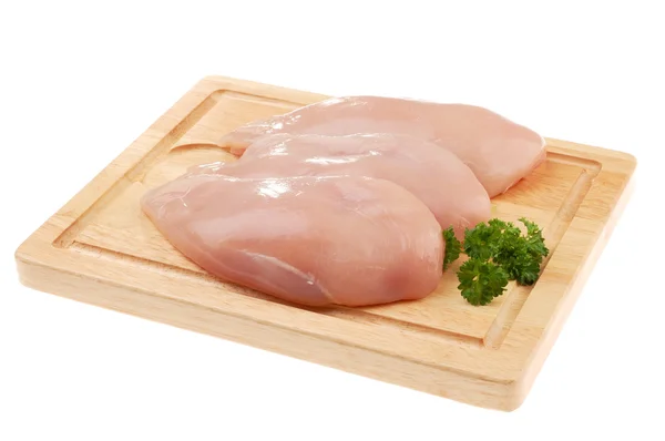 Čerstvé syrové kuřecí prsa — Stock fotografie