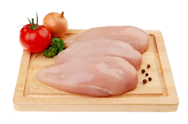Čerstvé syrové kuřecí prsa — Stock fotografie