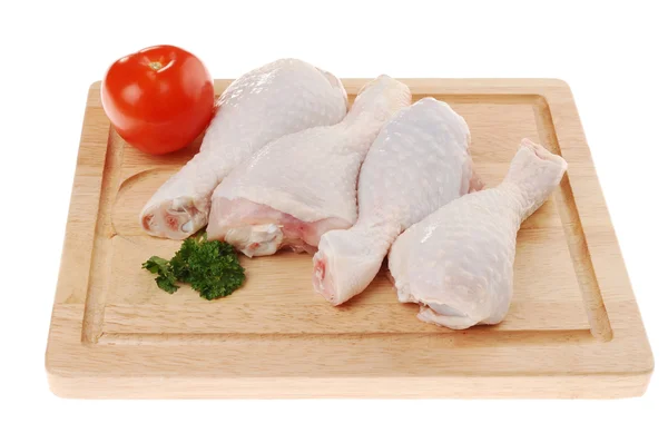 Cosce di pollo crude fresche — Foto Stock
