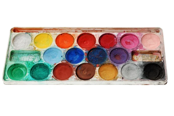 stock image Watercolor paints isolated on white