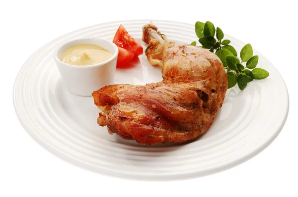 Roasted chicken leg — Stock Photo, Image