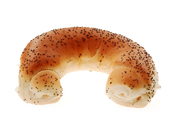 Croissant isolado no fundo branco — Fotografia de Stock