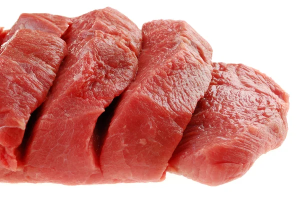 Carne crua isolada sobre branco — Fotografia de Stock