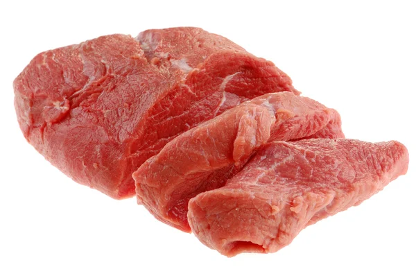 원시 쇠고기 흰색 절연 — 스톡 사진