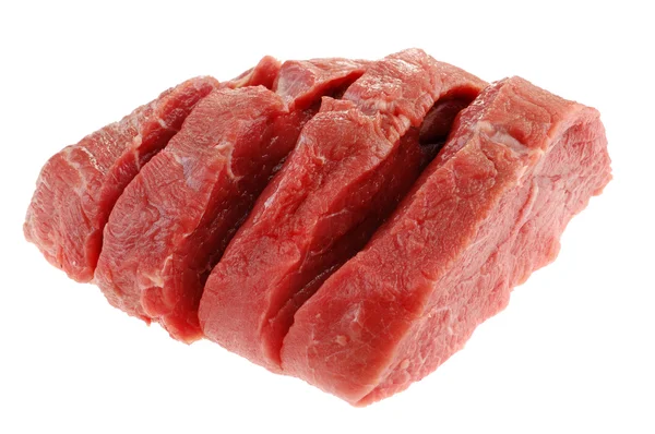 Raw beef isolated on white — Stock Photo, Image